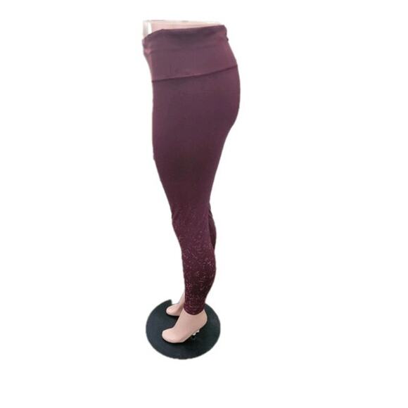 Lululemon Speed‎ Wunder Mid-Rise Tight 28" Speckle Shine Women's 12 Garnet Red - Picture 5 of 14